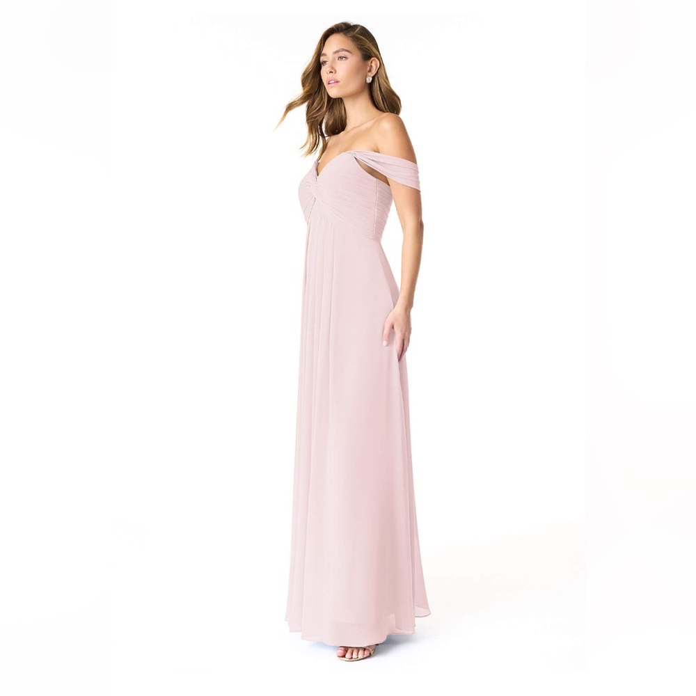 Azazie Kaitlynn Blushing Pink Chiffon Bridesmaids Dress A4